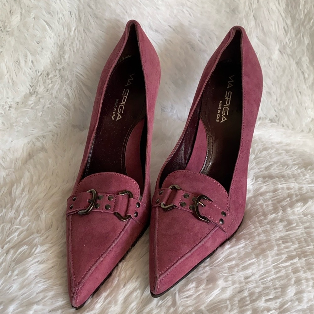 Via Spiga Genuine Suede Leather Pumps